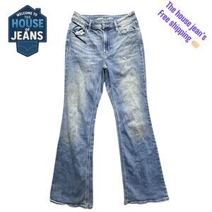 Old Navy High-Rise WOW Flare Jeans Size 2 – Women Blue Stretch Denim Flared Leg